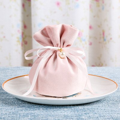 10 stk pink/rød/grøn fløjls slik æske fødselsdagsfest forsyninger bryllup favor sød kage slik æske poser: Q 10 x 12cm
