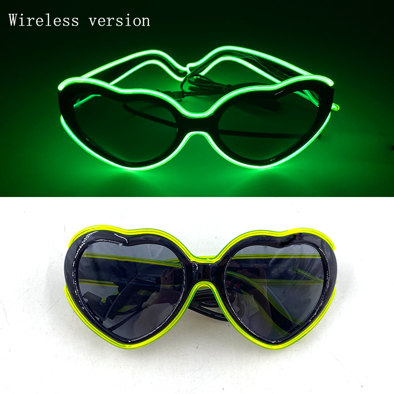 Wireless Led Jsut Married Sunglasses Bride Accessories Wedding As Honey Bride And Groom Glowing Wedding Heart Glasses
