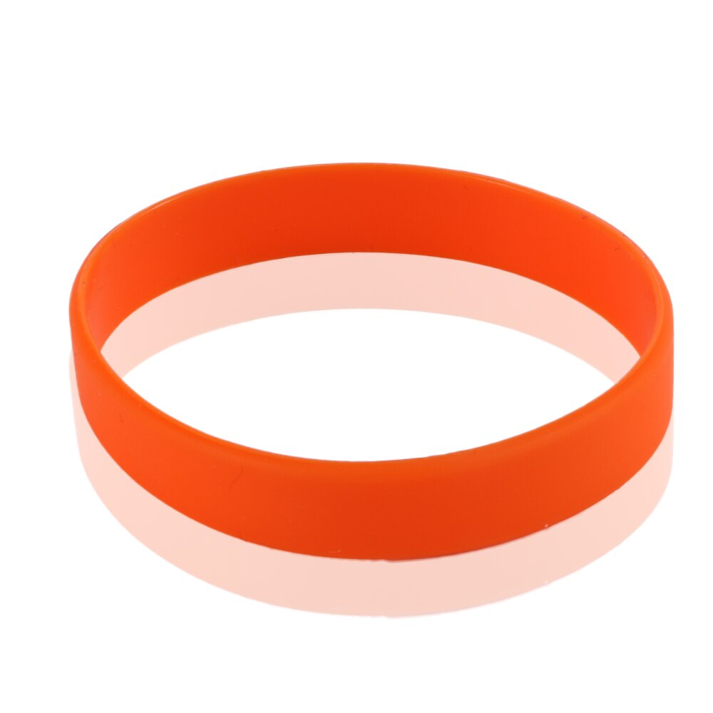 1 stk unisex silikon armbånd basketball sport fargerik trendy silikon gummi fleksibelt armbånd for kvinner menn: Oransje