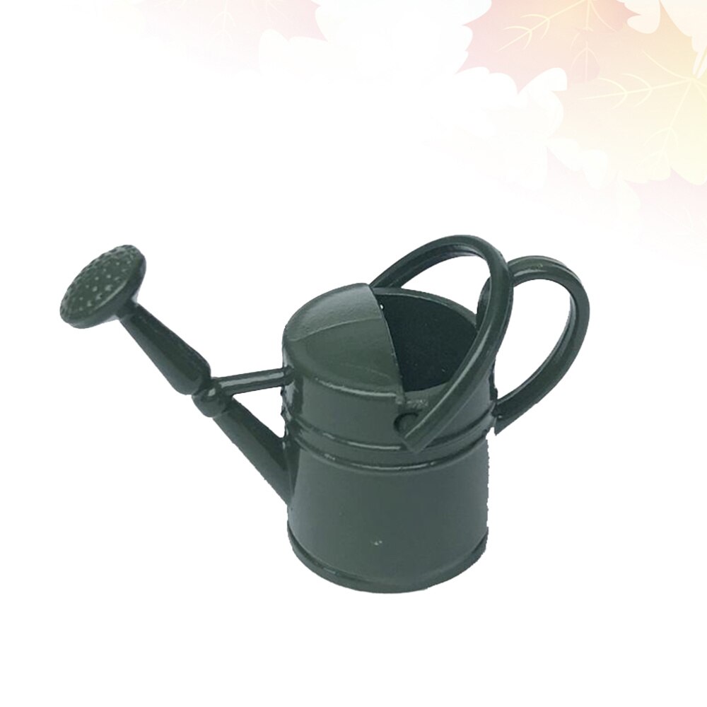 Mini Metal Watering Pots Gardening Adornment Accessories Garden Scene Landscaping Watering Can (Red)