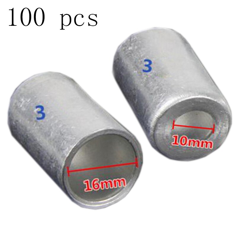 Für Auto A/C Klimaanlage Standard/Reduziert Barriere Kältemittel Schlauch Aluminium crimpen Zwinge 100Stck 3/8'' 1/2'' 5/8'' 3/4'': R134A 16MM 100Stck 