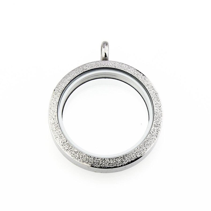 30mm 316L Stainless Steel Twist Screw Locket Pendant Floating Charms Locket Clear Glass Locket DIY Jewelry: frosted steel color