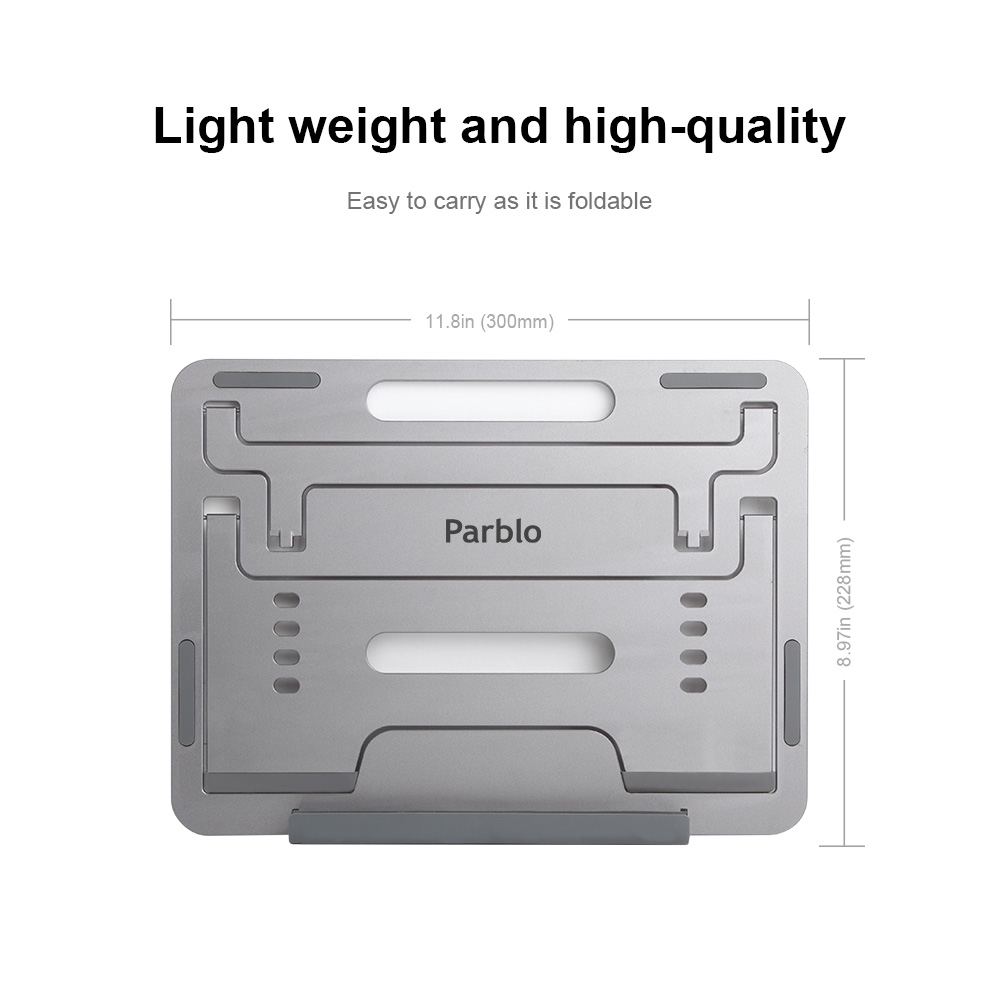 Parblo PR110 Adjustable Tablet Stand with Metal Appearance Suitable for tablet Display iPad and Laptop foldable stand