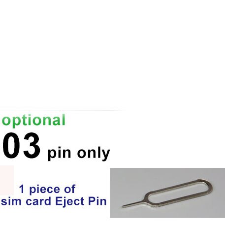 Pctonic metall nano sim-kort adapter standard micro sim-kort passande skärhylsa med fack mata ut nål stift för iphone samsung: Endast 03 utmatningsstift