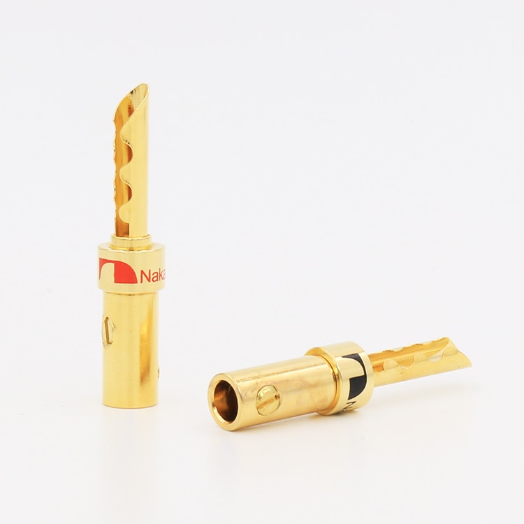 Conector de Banana chapado en oro VB415G, conector de Cable de altavoz BFA banana Plug 8 piezas