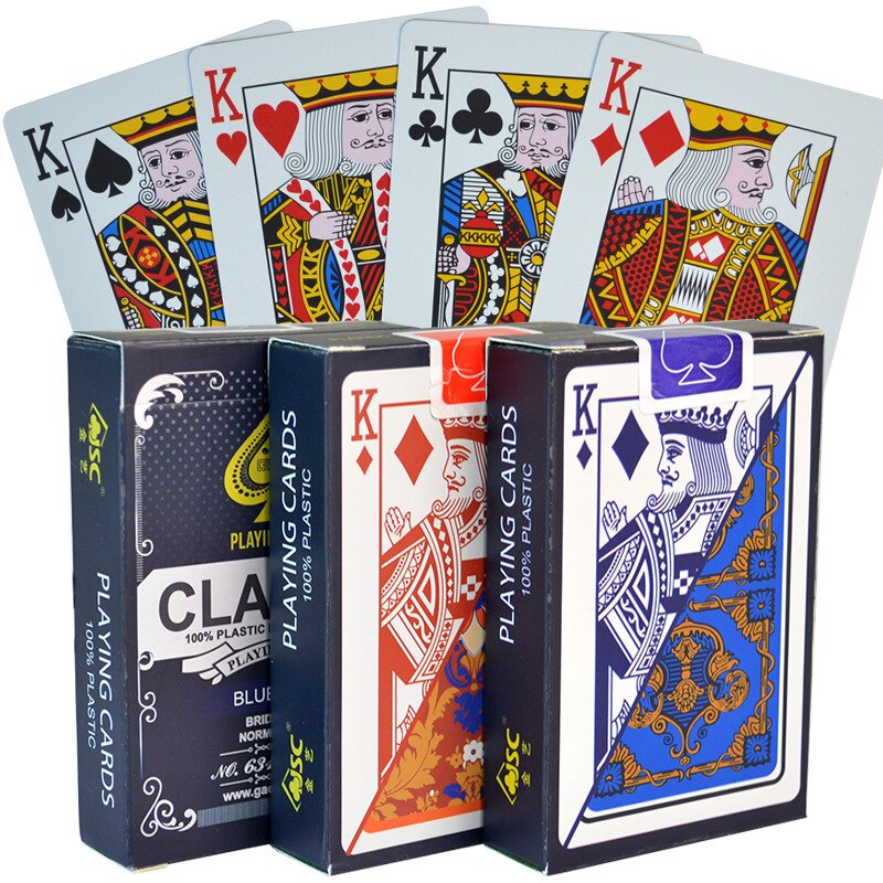 Carte da gioco in PVC impermeabile e solitario poker solitario black jack carte da gioco in plastica poker gioco da tavolo carta da gioco regalo creativo