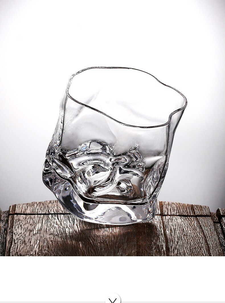 Whisky Glass Foreign Wine Glass Set Crystal Japanese Glass Beer Bar Spirit Glass Cocktail Glass Twisted Glass