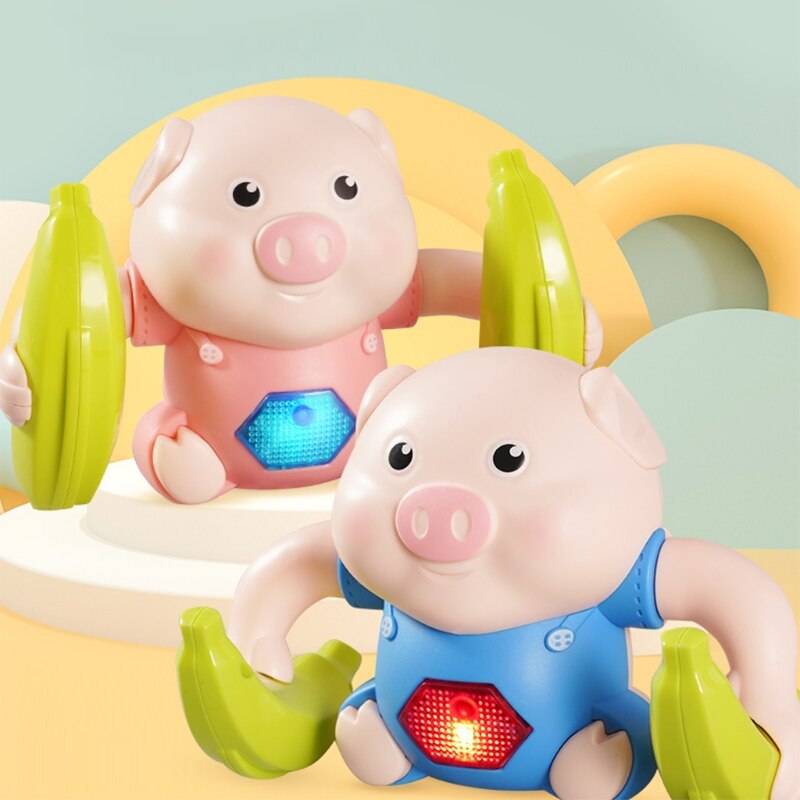 Electric Rolling Induction Learn to Talk Cute Pig Toy Voice Control Tumbling