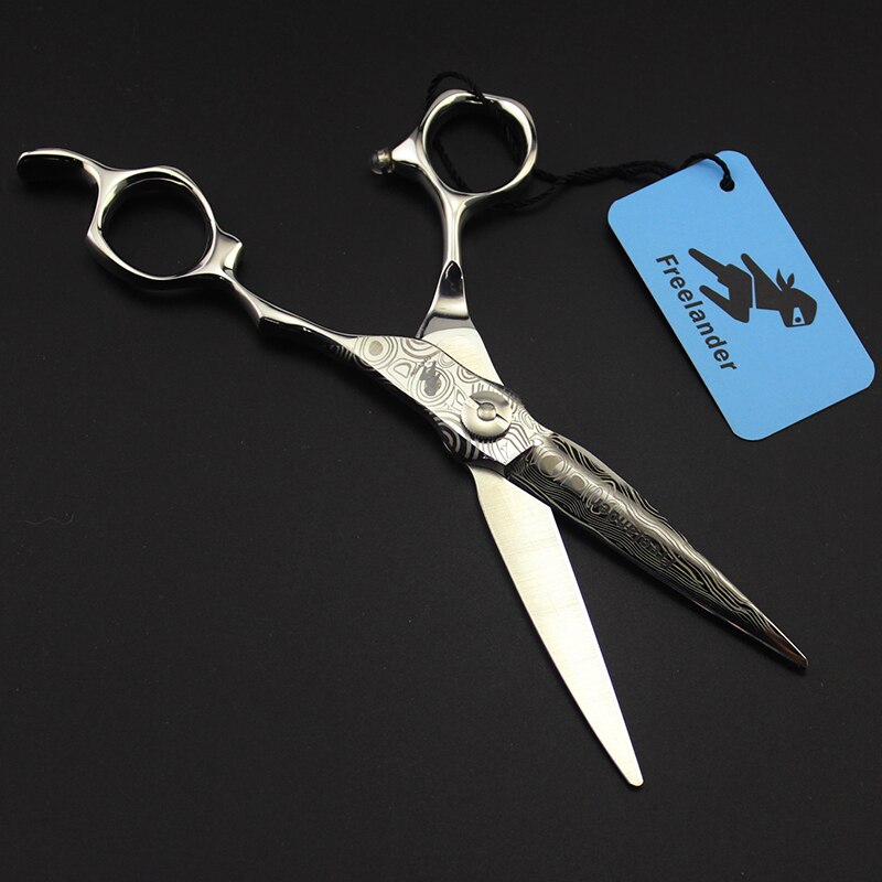 de 6 pulgadas Damasco recta de adelgazamiento de corte de pelo tijeras de peluquería Estilo tijeras de corte de la personalidad de la pintura