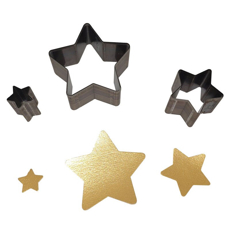 Japan stålblad rive stjerne pentagram hjerteformet skærer gør-det-selv læder øreringe papir filt håndværk skærende håndstanseværktøj: Pentagram