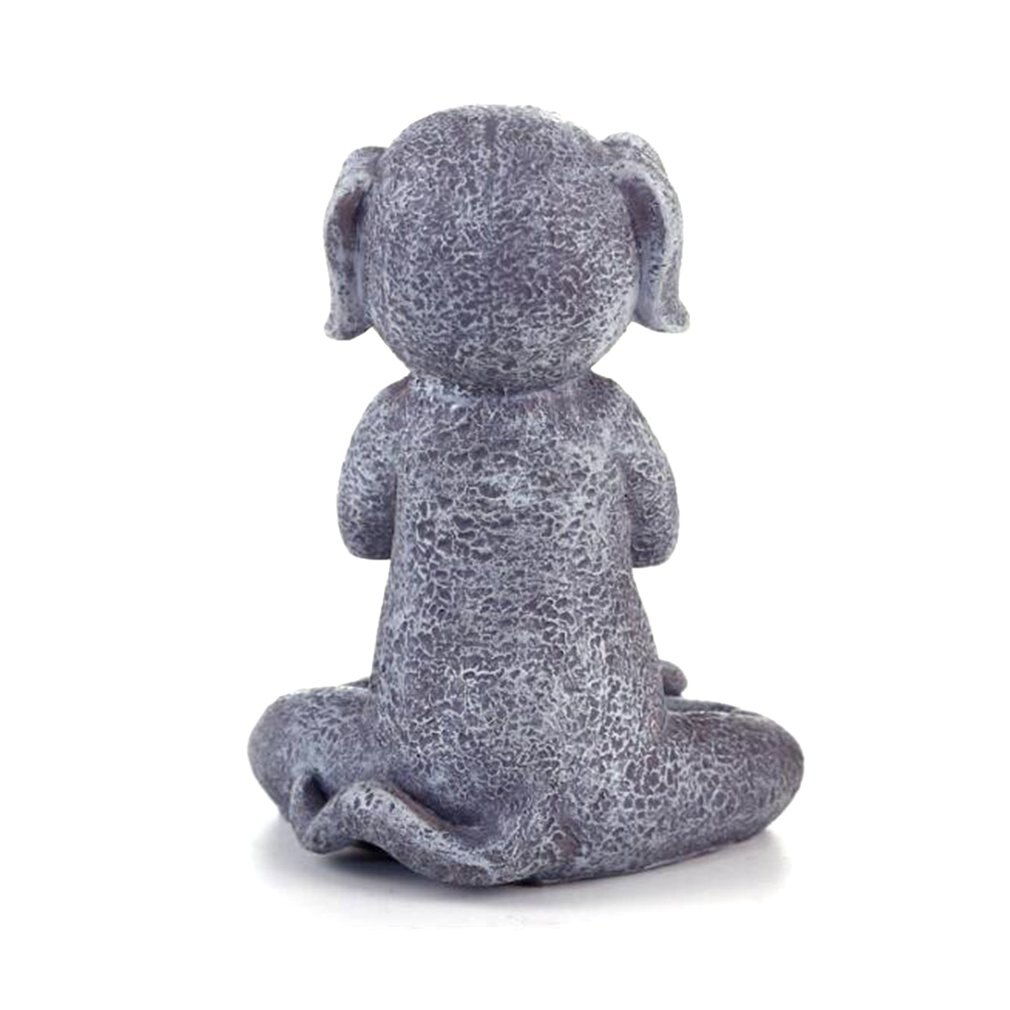 Meditation Yoga Dog Statue Collectable Exquisite Small Statues Home Office Desk Decoration Ornament Toy
