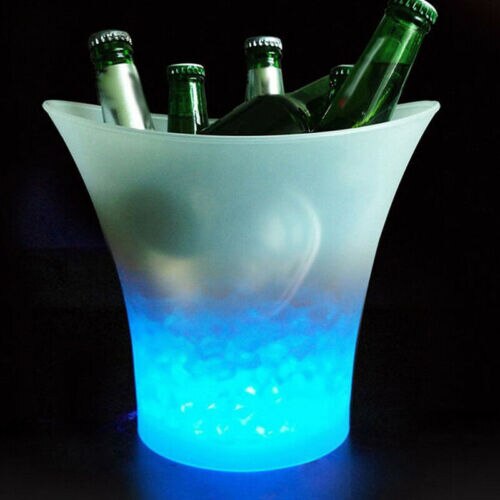 Colorido led garrafa de vinho cobre espumante champanhe decoração da lâmpada tampa barra garrafa balde gelo festa decoração do casamento: multi Color