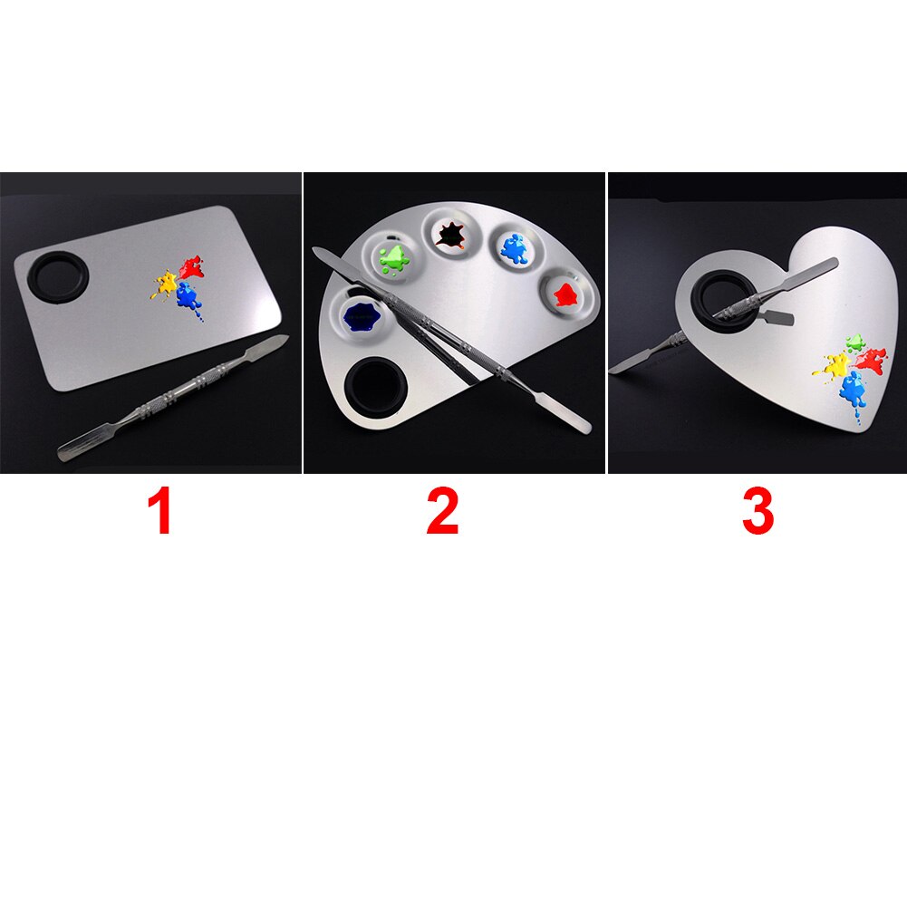 Spatula Mixing Art Supplies Stainless Steel Drawing Tools Makeup Watercolor Palette School Paint Nail Art Rod Oil Painting