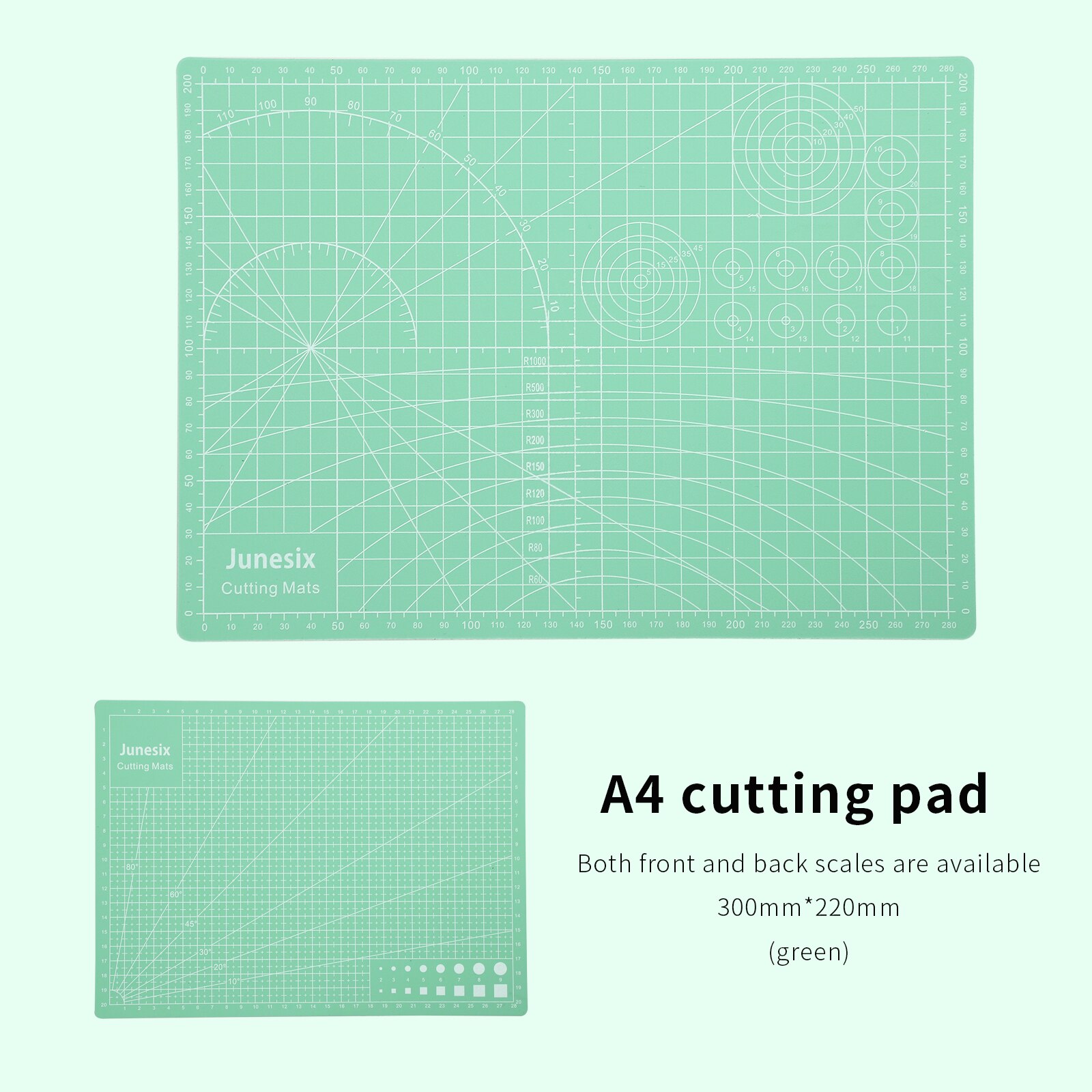 JIANWU Manual model Cutting pad DIY multipurpose engraving Edition paper cutting rail Cutting tool: A4 green