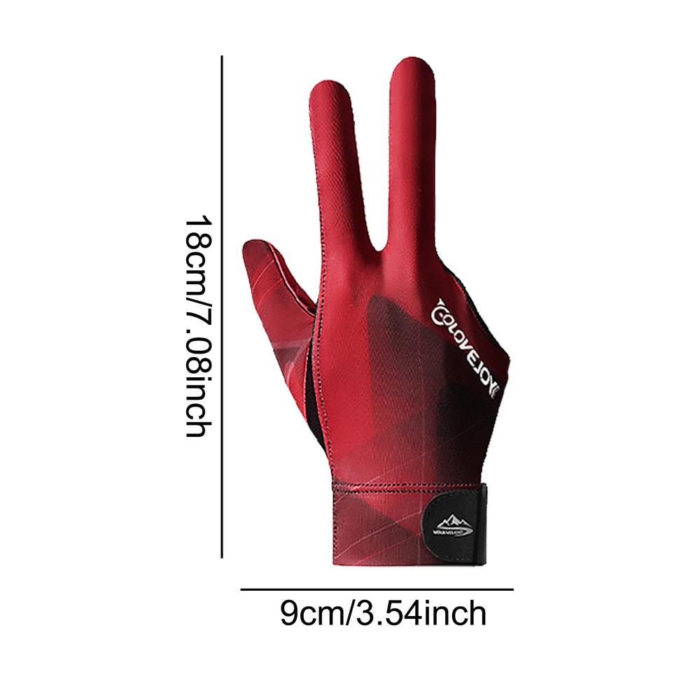 Billiards Glove Left Right Hand 3 Finger Snooker Billiard Glove Non Slip Stickers Elastic Billiard Training Gloves Accessories: VIOLET/紫罗兰