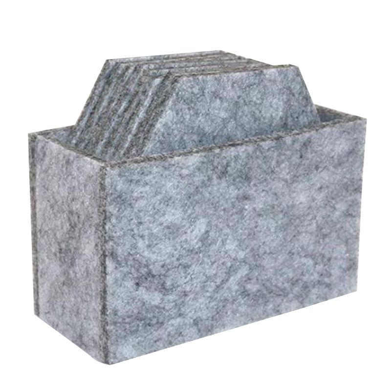 10Pcs Felt Drink Coaster Set with Holder Modern Decorative Coasters: 3