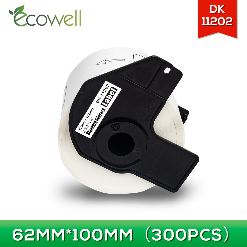 Ecowell Compatibile DK-11202 DK-1202 Stampante di Etichette Etichetta Compatibile per il Fratello QL-710W QL-1050 QL-1060N QL-500 DK11202 DK 11202