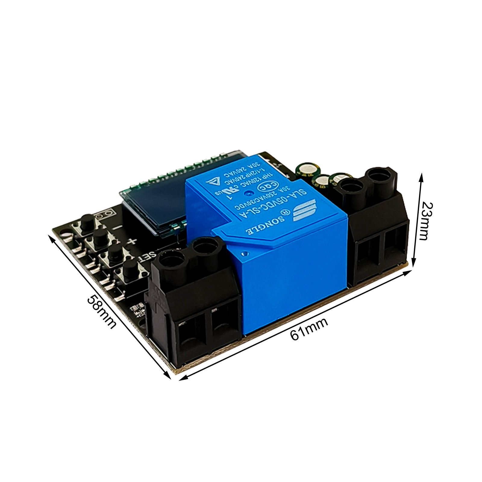Batterij Laad Ontlading Controller Laagspanning Cut-Off Schakelaar Coulometer Batterij Spanning Monitor Bescherming 30a 6V-60V Lcd