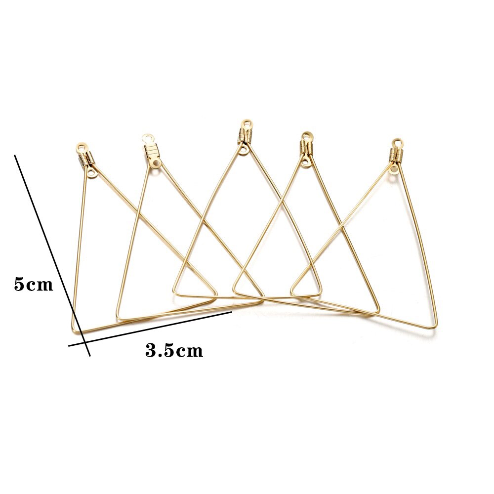 10/20 stuks roestvrijstalen oorbellen geometrische vorm hangers connector bevindingen sluitingen haken voor doe-het-zelf sieraden maken accessoires: Bruin