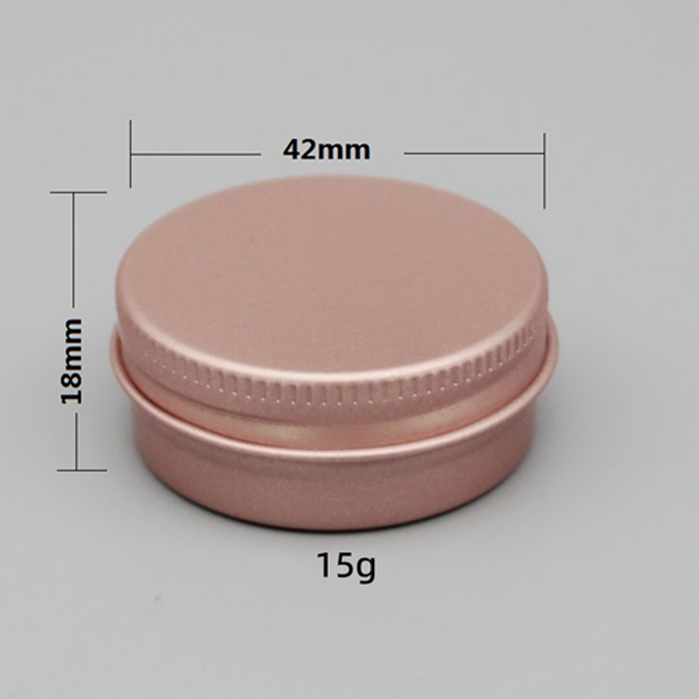 5/10/15/20/30/50/60g Rose Gold Round Empty Aluminum Box Lids Silvery Tin Cans Round Metal Box Empty Ceam Jar Cosmetic Containers: Plastic / light yellow