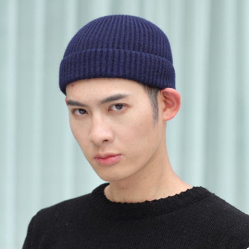 Bonnet tricoté pour hommes, casquette de marin, sans bords, Style marin rétro, BHD2