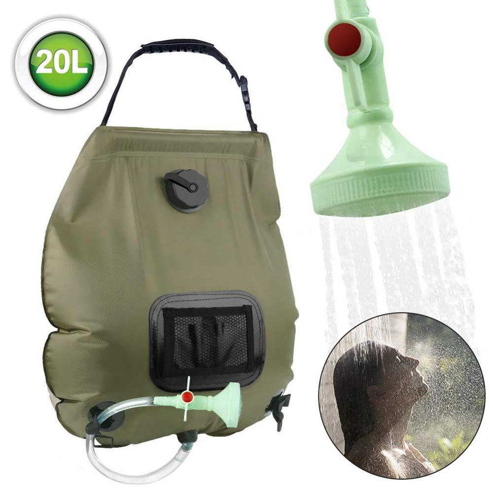 wasser Taschen Für draussen Solar- Wandern Camping Dusche Tasche 20L Heizung Camping Dusche Hydratation Tasche Schlauch Umschaltbar Dusche Kopf: Ursprünglich Titel