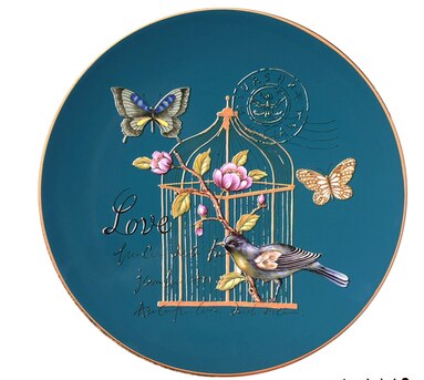 Creatieve Woonkamer Opknoping Plaat, Lucky Elanden Keramische Opknoping Plaat, Muur Decoratie Drie-Dimensionale Hanger Handwerk Plaat: 013