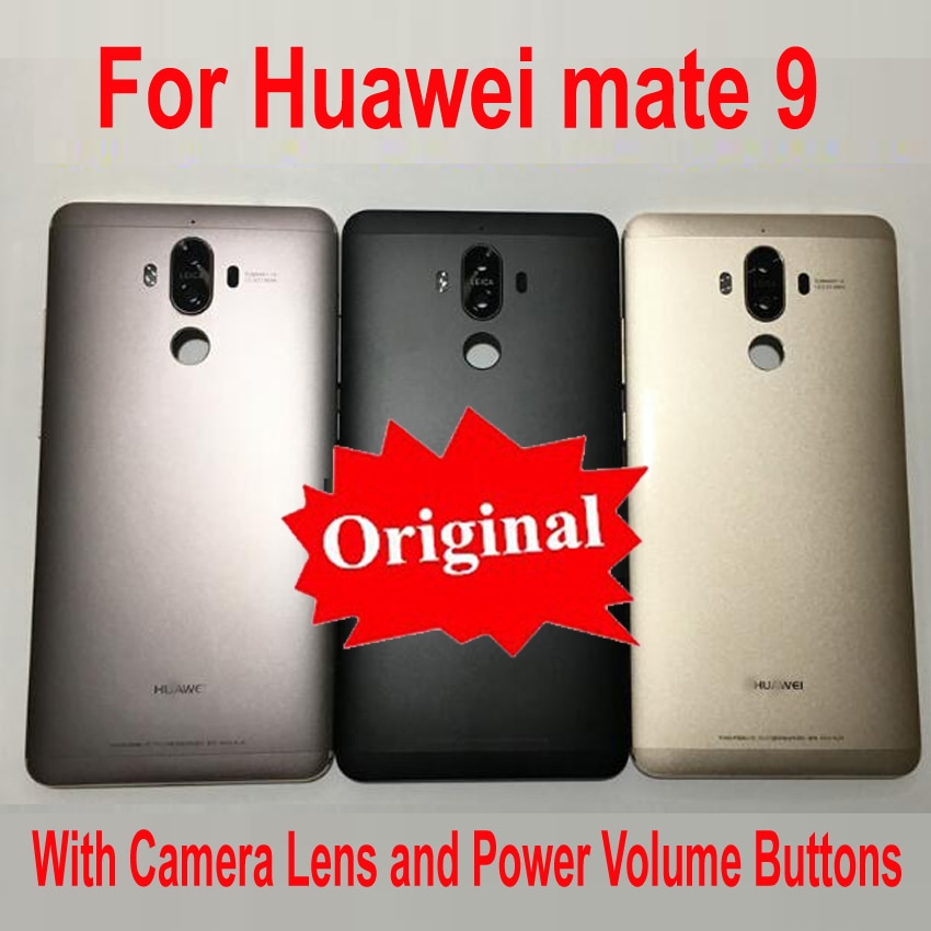 Originele Batterij Back Cover Behuizing Deur Case Achter Met Power Volume Knoppen + Camera Lens Voor Huawei Ascend Mate 9 mate9