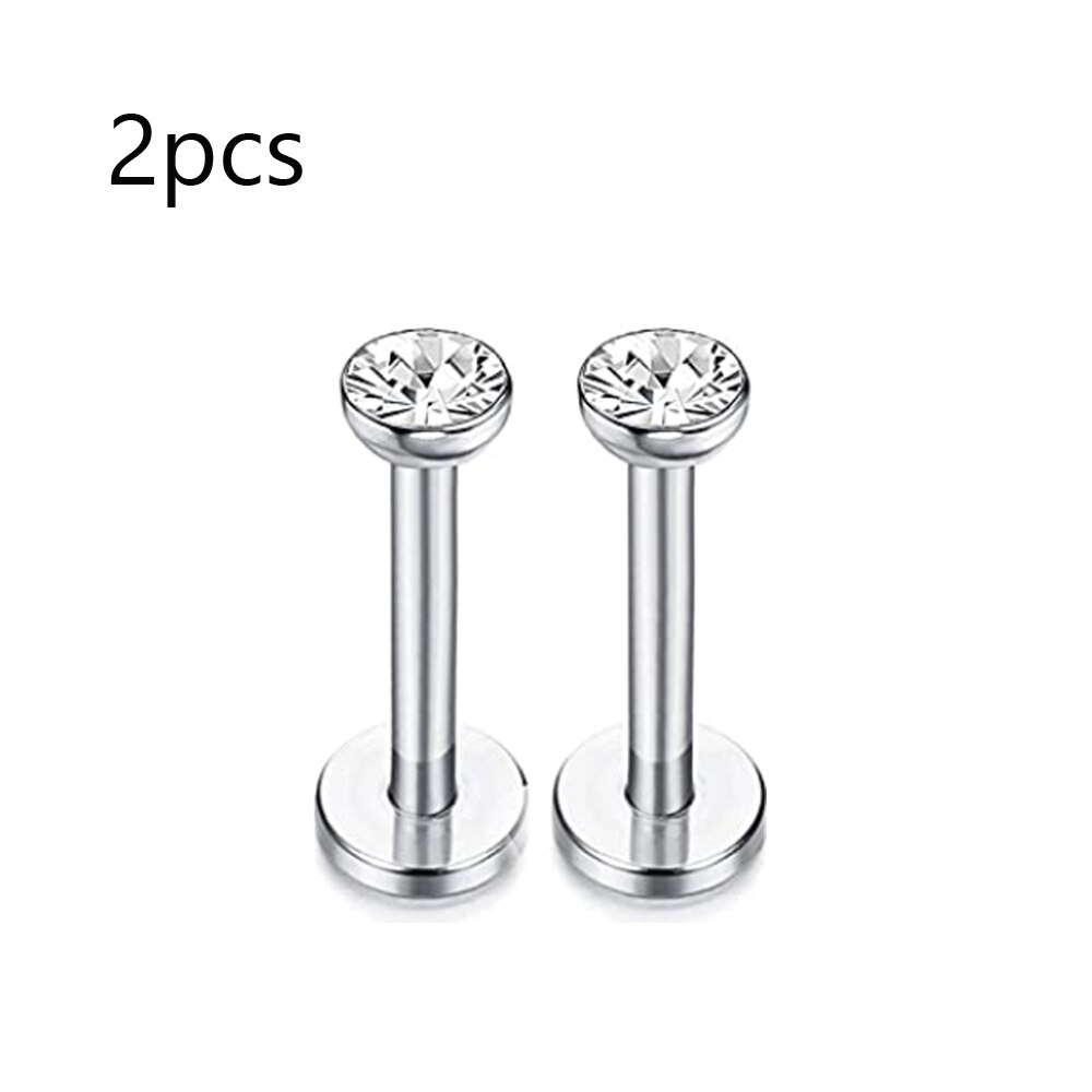 16G Lip Rings Stainless Steel Tragus Monroe Stud Piercing Rings Helix Horseshoe Earrings Hoop Labret Body Jewelry for Women Men: Style 13