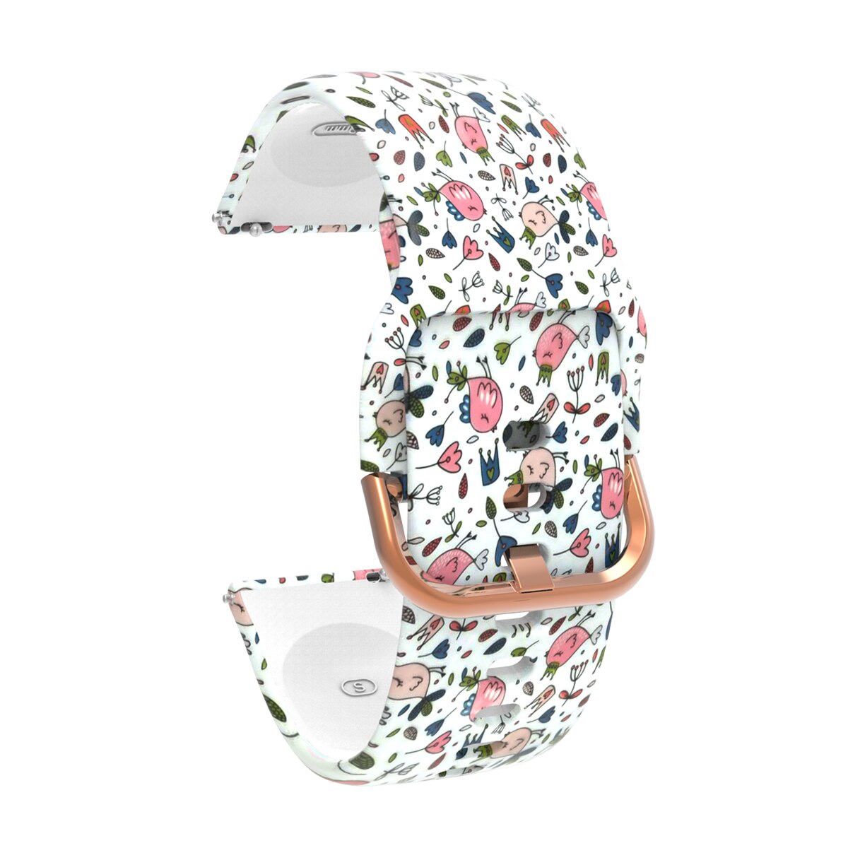Correa de silicona para reloj Garmin Vivoactive 3, banda suave de camuflaje con impresión de 20mm, Active 5 / 645 245 165/ Venu Sq 2: M / White black