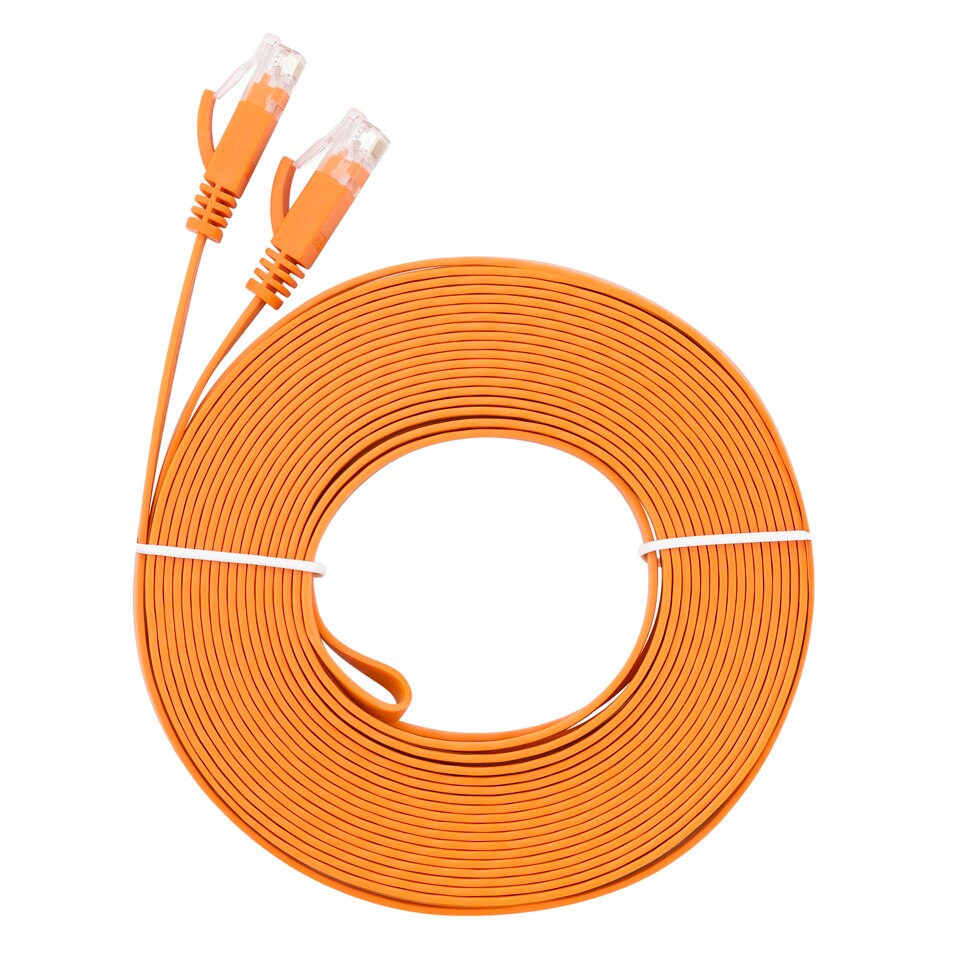 Cavo Patch Ethernet piatto CAT-6 RJ45 lballist per Router Modem rete LAN connettore RJ45 50cm 1m 2m 3m 5m 10m 15m: Orange / 0.5m