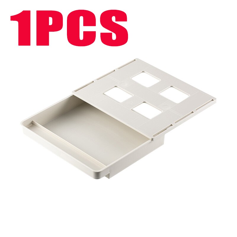 Self Stick Pencil Tray Under Desk Drawer Organizer Table Storage Box Self-adhesive Hidden Organizer Office Stationery Organizer: 1pcs 04 big