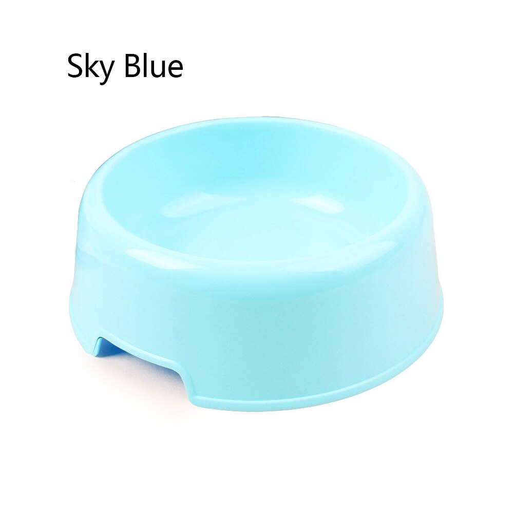 Cuenco de plástico para perros, gatos, perros, comedero, cuenco de agua para mascotas, gatos, cachorros, cuenco de comida, plato de agua, accesorios de colores: Azul cielo