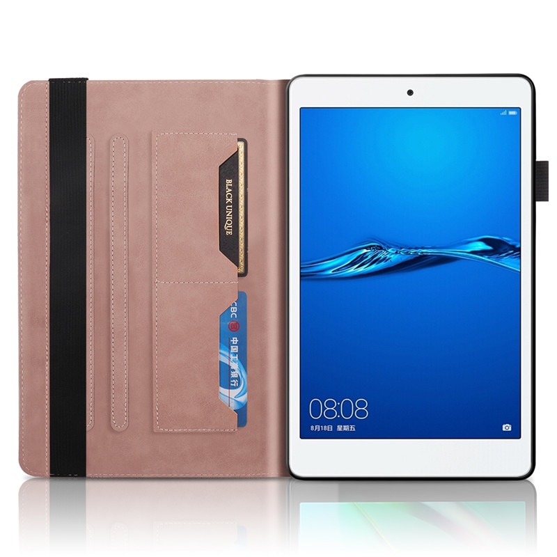 Tablett deksel til huawei mediapad  m5 lite 10 etui preget tre snu lommebok deksel til funda huawei mediapad  m5 lite deksel 10 1 tommer