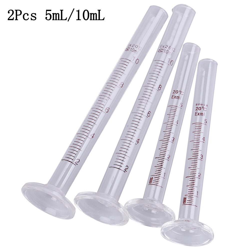 5ml/10ml Profession Graduated Laboratory Glass Cylinder Measuring Cylinder Chemistry Lab Spout Measure Chemistry Measure Tool
