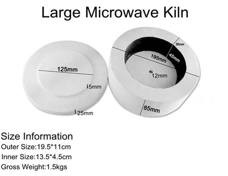Artesanía costura DIY joyería manual haciendo grandes microondas horno de fusión de vidrio hornos para cerámica accesorios suministros de herramientas: Large microwave kiln