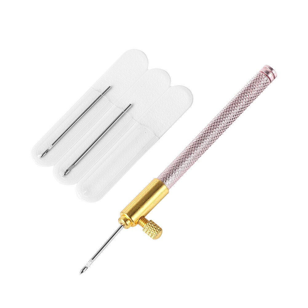 Diy Borduurwerk Punch Naald Haak Haak Met 3 Naalden Franse Haak Borduren Kralen Hoepel Naaien Breien Tool Set: Roze