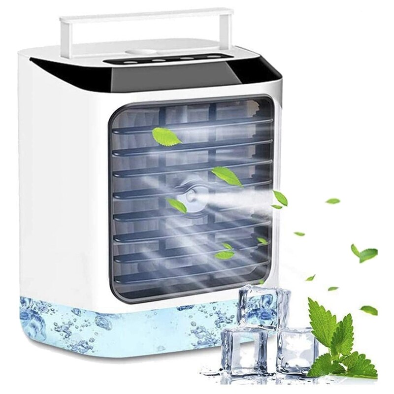 Portable Evaporative Air Cooler, Mini USB Air Conditioner, 4 In 1 Small Personal Space Air Conditioner Cooler Humidifier: Default Title