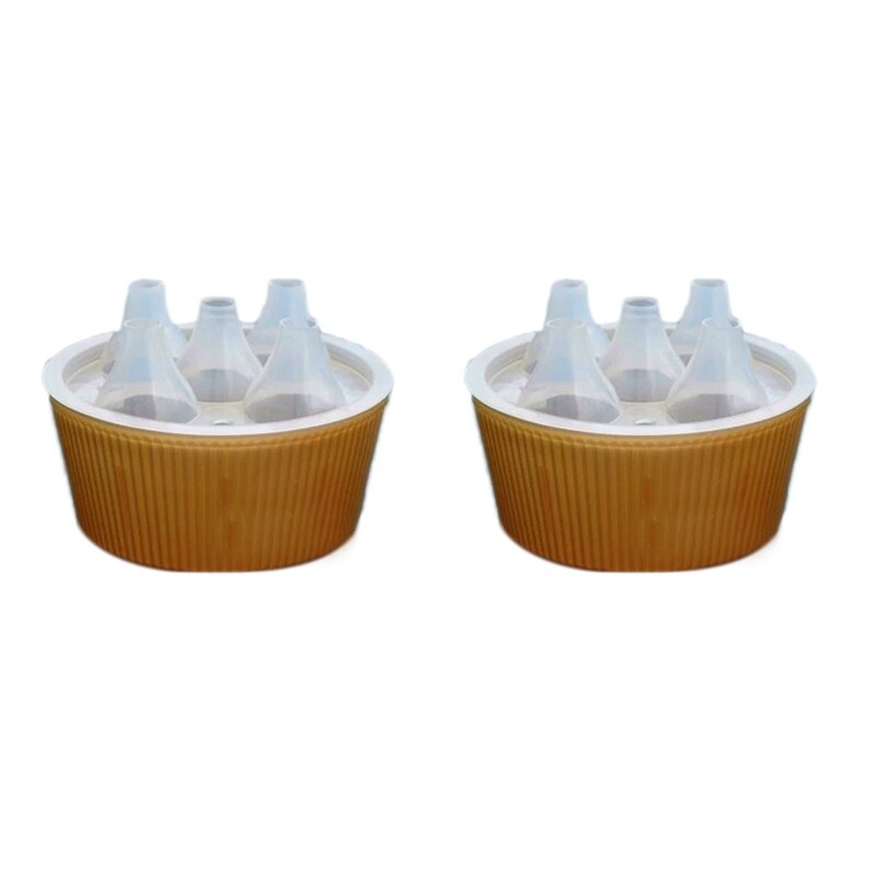 2Sets Tulip Hydroponic Pot 5 Hole Tulip Bulb Hydroponic Special Flower Pot Tulip Flower Pot Hydroponic Flower Pot