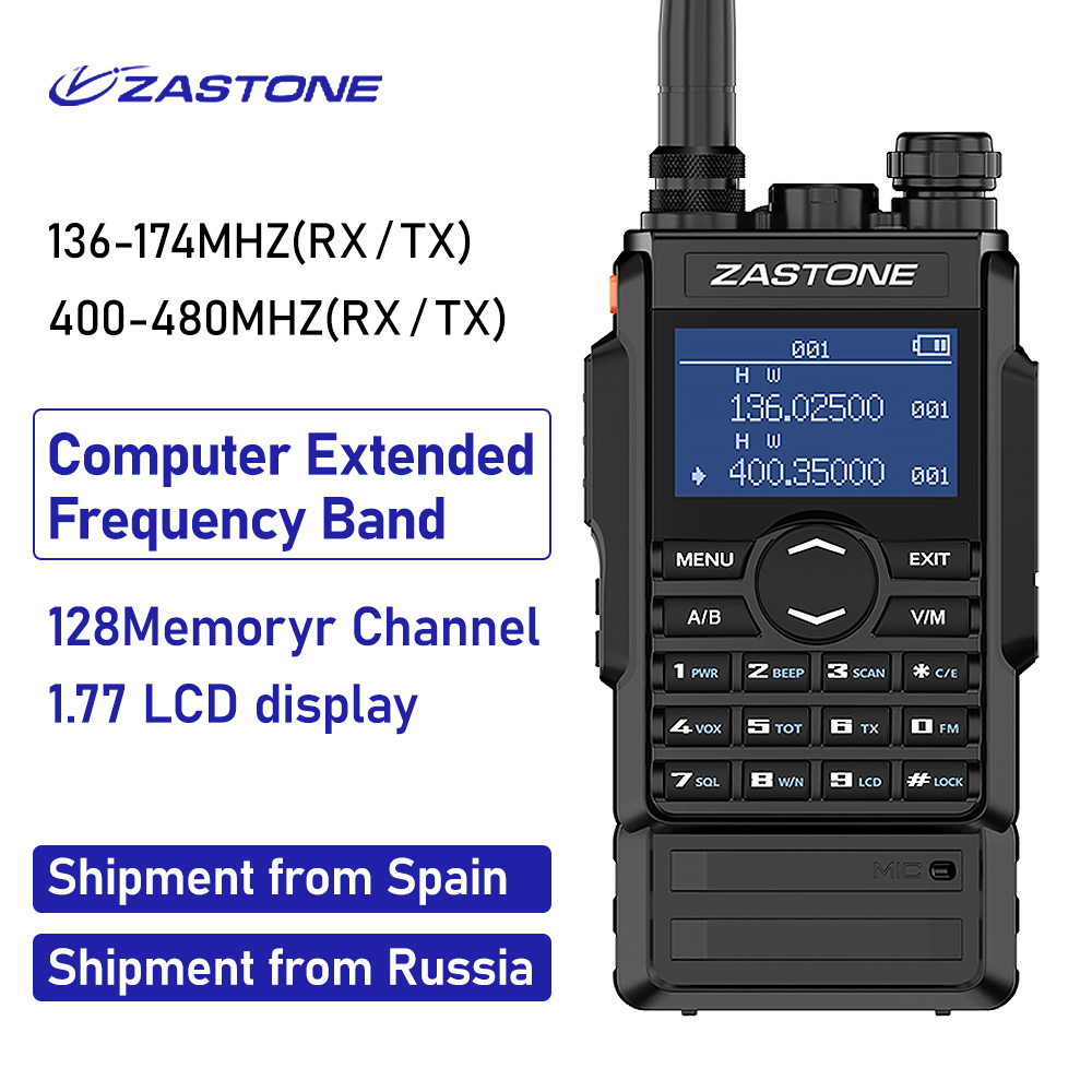 Zastone-walkie-talkie M7, Radio VHF UHF portátil de 5w, batería de 2600Mah, radio bidireccional, FM Ham, 136-174, 400-480Mhz
