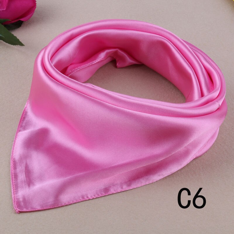 Sjaal Vrouwen Kleine Hals Sjaals Office Lady Haarband Hand Sjaal Hoofddoek Vrouwelijke Bandana Een: Roze