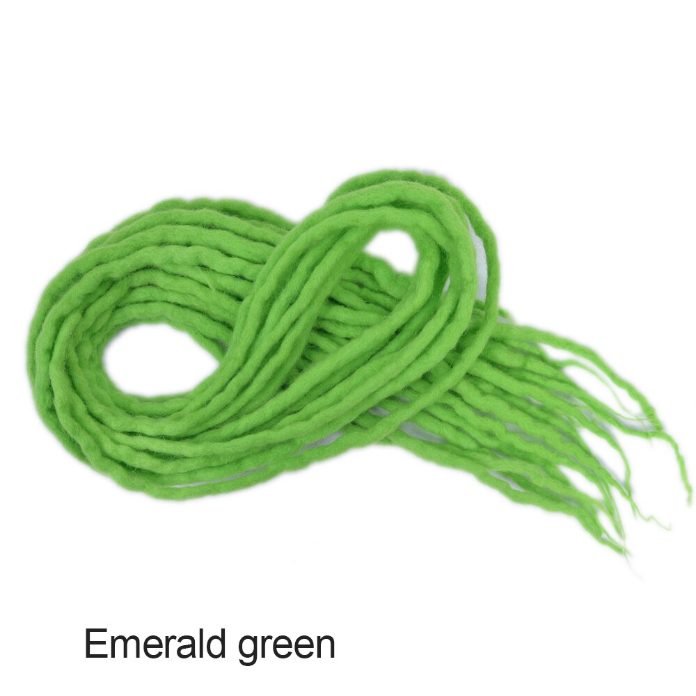 Syntetiske dreadlocks hæklet hår blødt uld dread locs håndlavet fletning hårextensions til afro kvinder mænd hiphop stil