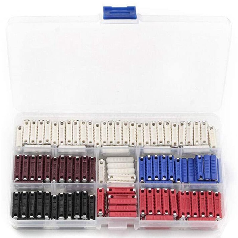 200Pcs 5 Kinds Fuse Electrical Continental Fuses ortment Kit 5A 8A 16A 25A 40AMP for Car Two-Wheeler