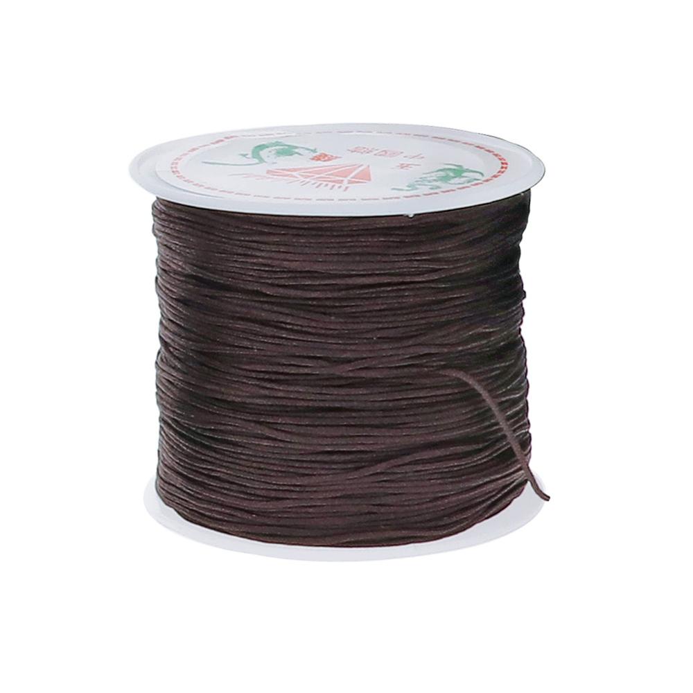 45M/Roll Handcraft Nylon Cord Thread Chinese Knot Macrame DIY Beading String Bracelet Cord Braided String: Dark Coffee