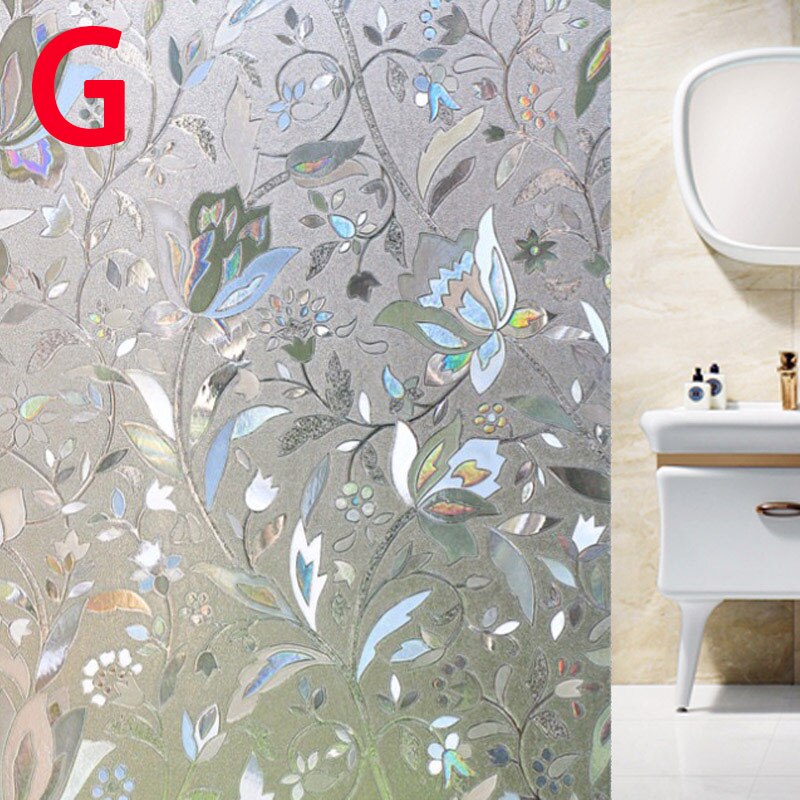3D Window Glass Film Sticker Stained Decorative Static Clings Self-Adhesive Sticker Decal for Privacy _WK: G