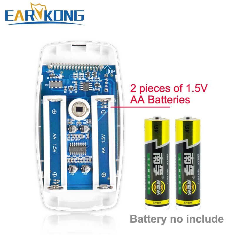 433 mhz draadloze bewegingsmelder, 4 stuks inbegrepen, pir-sensoralarm, voor wifi-gsm-alarmsysteem in mijn winkel