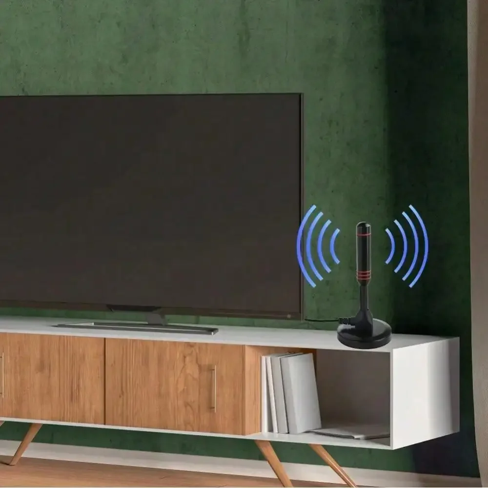 Antenne TV numérique HD intérieure, dab amplifié, 200 Beauté Ultra HDTV avec amplificateur, réponse rapide VHF/UHF, ensemble aérien extérieur