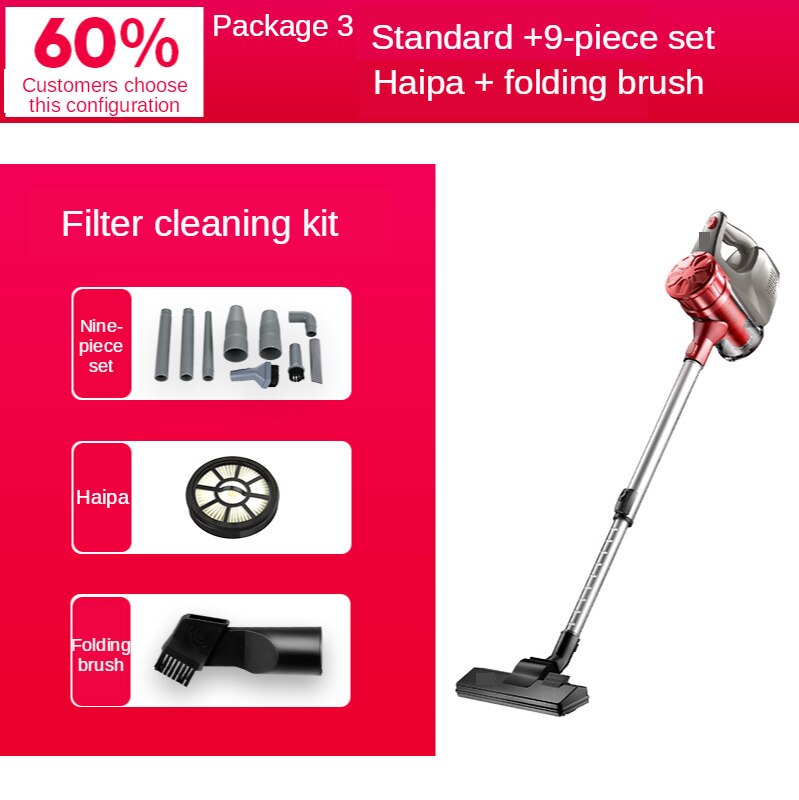Household Handheld Stick Vacuum Cleaner Vacuum High Suction Push Rod Carpet Strong Mite Removal Small Vacuum Cleaner High Power: Package 3 / AU