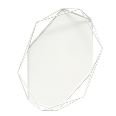 Plateau de forme géométrique macaron | Outils à gâteau de couleur pour le dessert, décoration de table basse, rangement de parfum/maquillage/bijoux: WHITE
