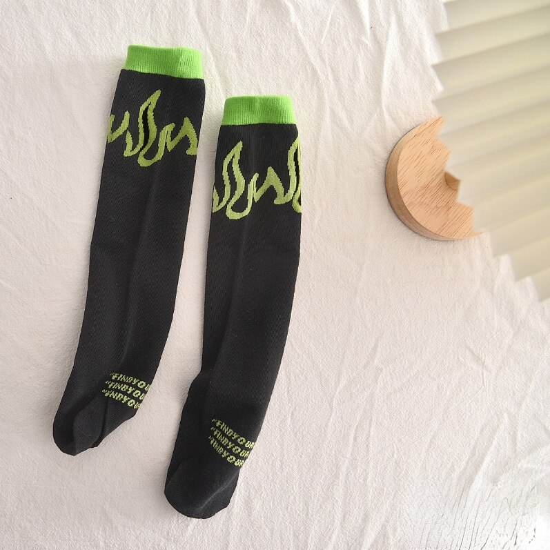Calcetines de dibujos animados para niños y niñas, medias de con letras, accesorios para infantes de 1 a 8 años, para Festival de Primavera: A